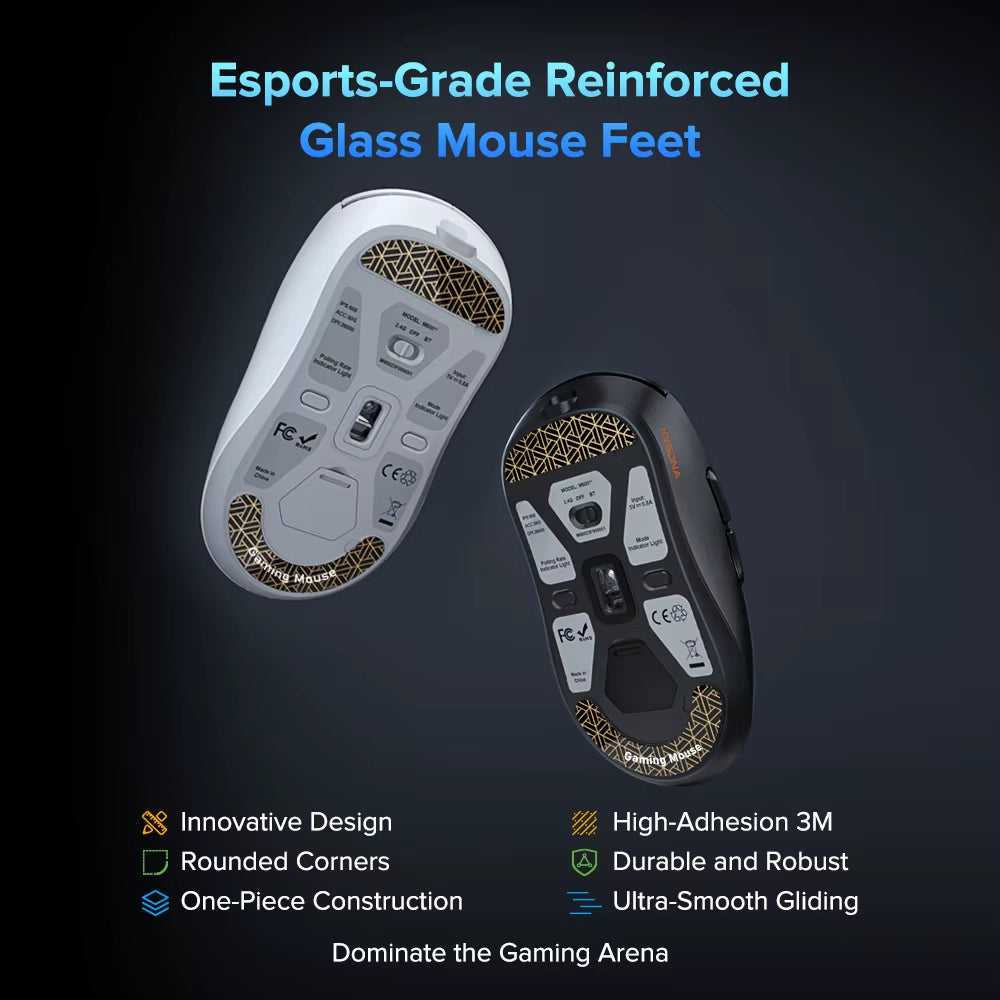 M600 V2 PAW3395 White Wireless Gaming Esports Mouse 55G 26000DPI 6 Buttons Optical PAM3395 Computer Mice for Laptop PC