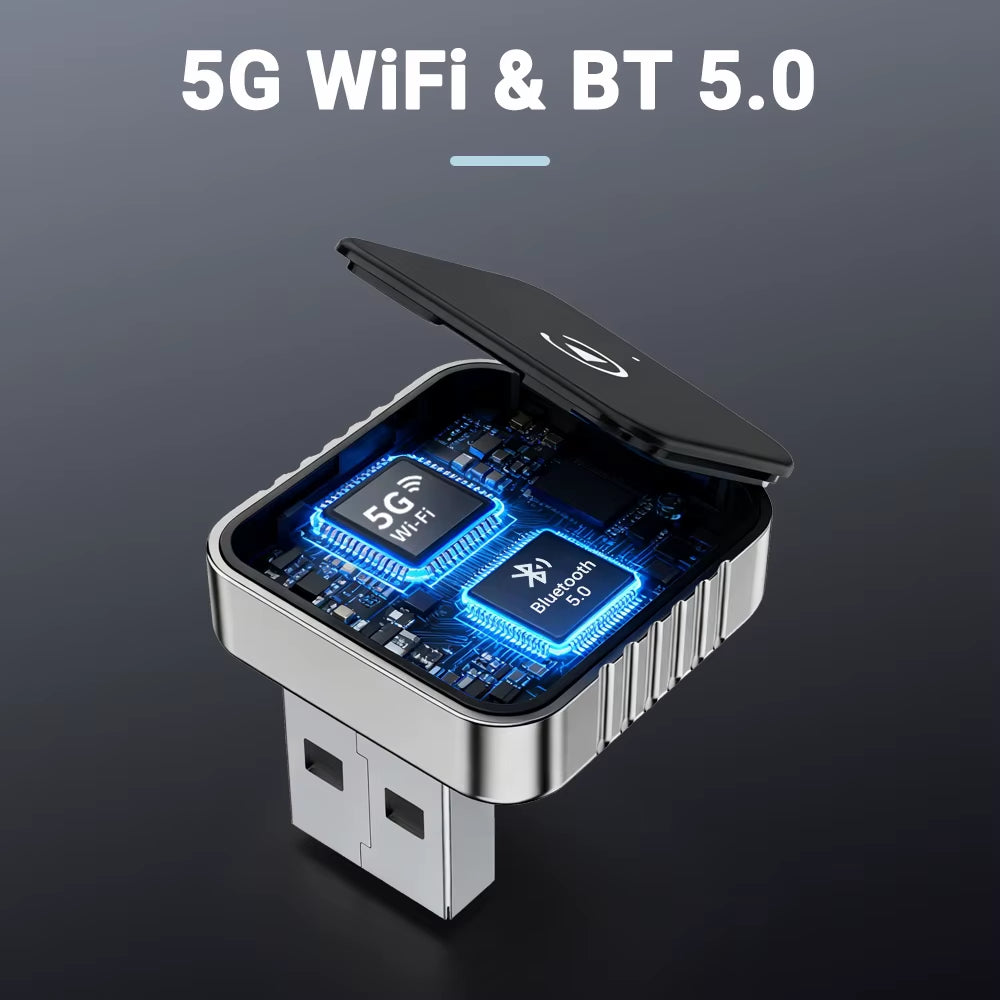 2 In1 Wired to Wireless Carplay Android Auto Adapter for OEM Car Stereo with USB Dongle Smart Mini Box Plug and Play Blueto