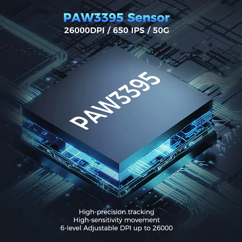 M600 V2 PAW3395 White Wireless Gaming Esports Mouse 55G 26000DPI 6 Buttons Optical PAM3395 Computer Mice for Laptop PC